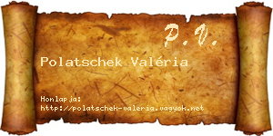 Polatschek Valéria névjegykártya